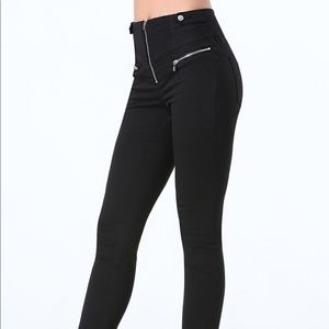Bebe High Waist Zip Pants